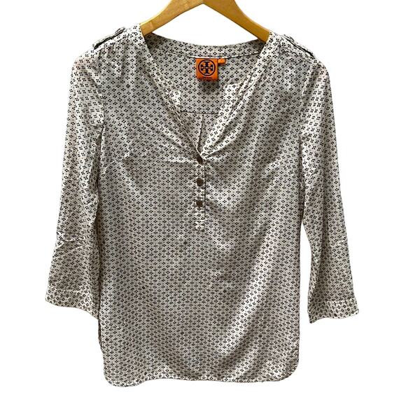 Tory Burch Silk printed Tunic Top Size 2 - Picture 1 of 7